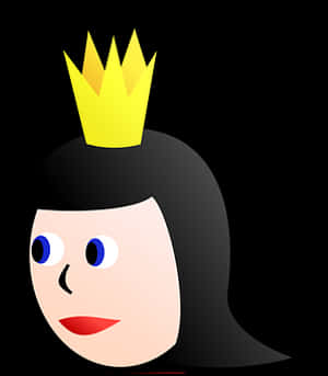 Cartoon Queen Portrait PNG with transparent background