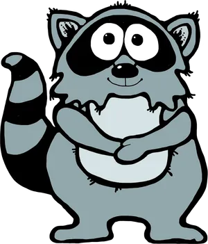 Cartoon Raccoon Illustration PNG Image