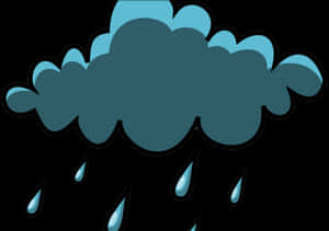 Cartoon Rain Cloud PNG image with transparent background