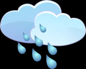 Cartoon Rain Clouds PNG with transparent background