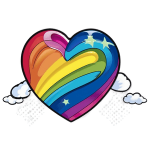 Cartoon Rainbow Heart PNG 06252024 PNG with transparent background