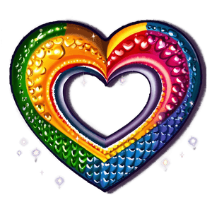 Cartoon Rainbow Heart PNG cgy98 PNG with transparent background