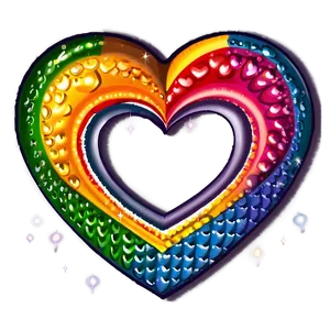 Cartoon Rainbow Heart Png Cgy98 PNG Image