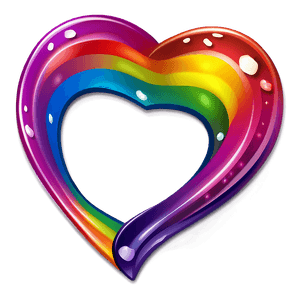 Cartoon Rainbow Heart PNG tkc PNG with transparent background