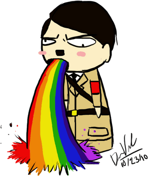 Cartoon Rainbow Vomit PNG image with transparent background