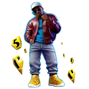 Cartoon Rapper Figure Png 06112024 PNG Image