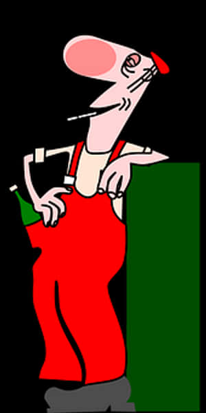 Cartoon Rat Leaning Against Wall PNG image with transparent background