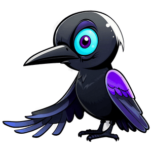 Cartoon Raven PNG 05062024 PNG image with transparent background