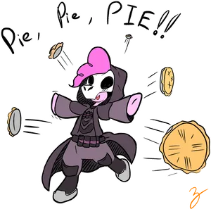 Cartoon Reaperwith Pies PNG Image