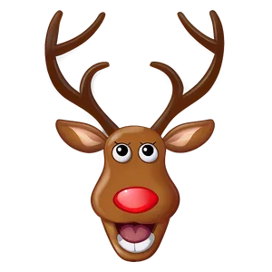 Cartoon Reindeer Face Png Kxi48 PNG Image