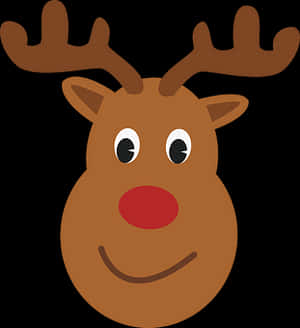 Cartoon Reindeer Head Vector PNG image with transparent background