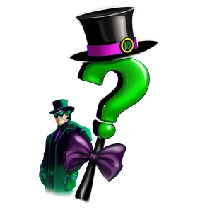 Cartoon Riddler Question Mark Png Qbn PNG Image