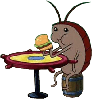 #spongebob #small #mini #krabby #patty #cockroach #freetoedit - Spongebob Roach, HD Png Download PNG