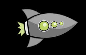 Cartoon Rocket Black Background PNG image with transparent background