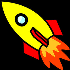 Cartoon Rocket Illustration PNG image with transparent background