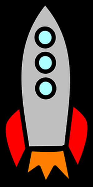 Cartoon Rocket Illustration PNG with transparent background