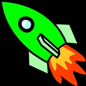 Cartoon Rocket Launch PNG with transparent background