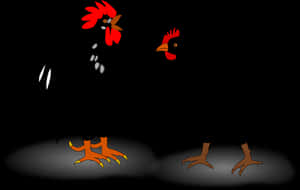 Cartoon Rooster Illusion PNG image with transparent background