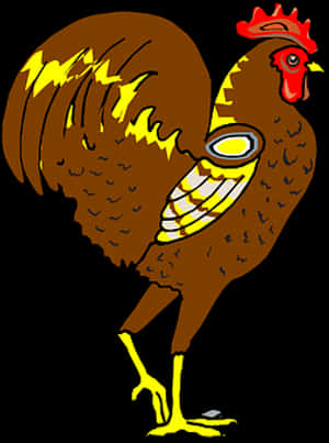 Cartoon Rooster Illustration PNG image with transparent background