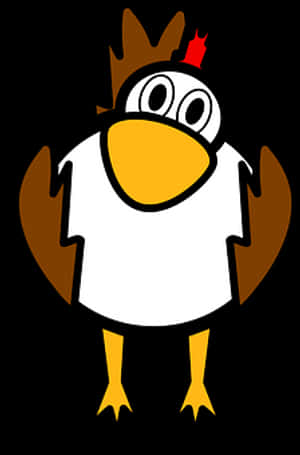 Cartoon Rooster Illustration PNG with transparent background