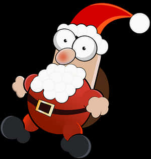 Cartoon Santa Claus Graphic PNG image with transparent background