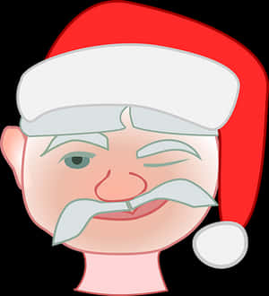 Cartoon Santa Claus Head Graphic PNG image with transparent background