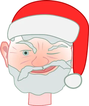 Cartoon Santa Claus Head PNG Image