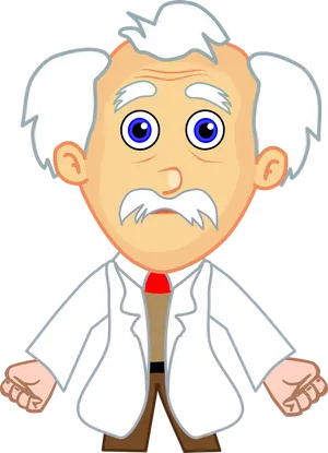 Cartoon Scientist Character PNG Image