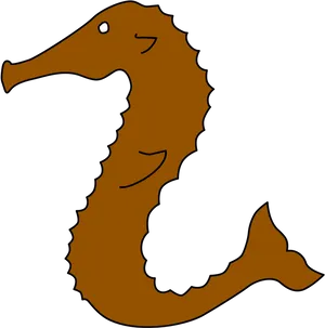 Cartoon Seahorse Illustration PNG Image