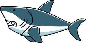Cartoon Shark Illustration PNG with transparent background