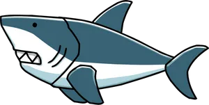 Cartoon Shark Illustration PNG Image