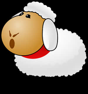 Cartoon Sheep Graphic PNG image with transparent background