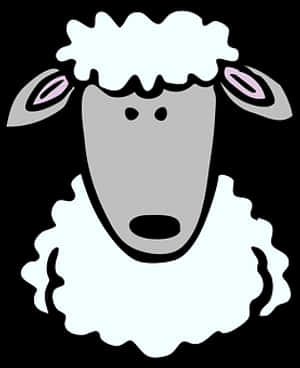 Cartoon Sheep Graphic PNG image with transparent background