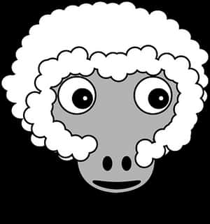 Cartoon Sheep Head Vector PNG image with transparent background