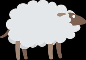 Cartoon Sheep Illustration PNG image with transparent background