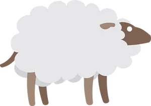 Cartoon Sheep Illustration PNG Image