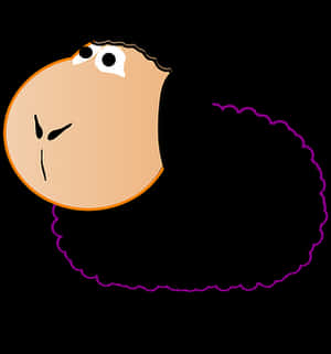 Cartoon Sheep Profile Vector PNG image with transparent background