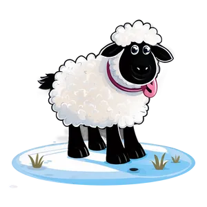 Cartoon Sheep With Wool Png Hwr PNG Image