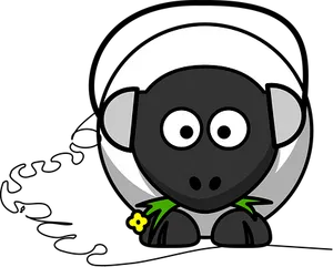 Cartoon Sheepin Pokeball Design PNG Image