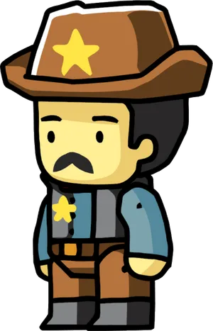 Cartoon Sheriff Character PNG Image