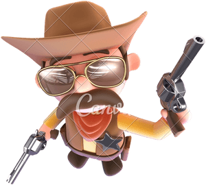 Cartoon Cigar Png -cowboy Cartoon Images - Cartoon Shooting In The Air, Transparent Png PNG with transparent background