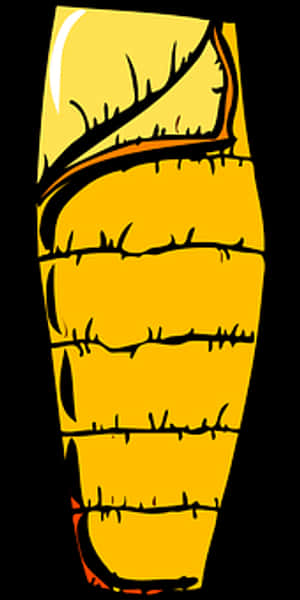 Cartoon Sleeping Bag Clipart PNG image with transparent background