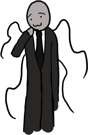 Pinkie Pie Slenderman Black Face Clothing Man Black - Slender Man Funny, HD Png Download PNG image with transparent background