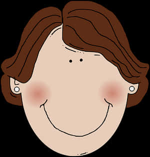 Cartoon Smile Portrait PNG with transparent background