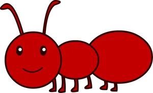 Cartoon Smiling Ant Illustration PNG Image