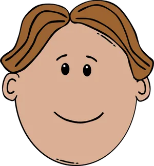 Cartoon Smiling Face Graphic PNG Image