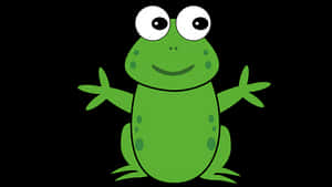 Cartoon Smiling Frog Graphic PNG image with transparent background