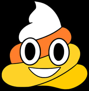 Candy Corn Poop Emoji Svg - Cute Emoji Coloring Pages PNG