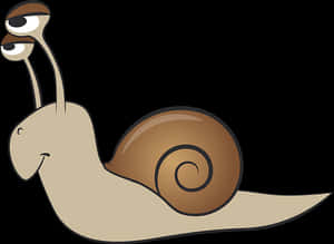 Cartoon Smiling Snail PNG