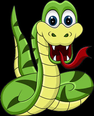 Cartoon Smiling Snake PNG image with transparent background